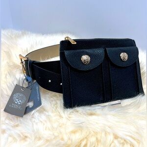 Vince Camuto Black  Belt Bag Med. NWT